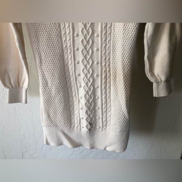 GAP Kids|Big girl chunky knit fisherman sweater dress in tan/neutral••Size 14-16 - Picture 4 of 8